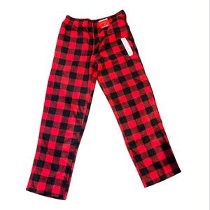 Wonder Shop Women's Medium Red‎ Black Buffalo Plaid Fleece Pajama Pants NWT XMas
